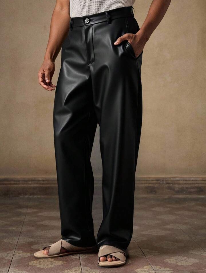 Men's Street Fashion PU Leather Pants